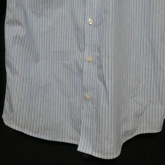 ANDREW FEZZA, size 12, striped button down dress shirt, GUC - Picture 7 of 16